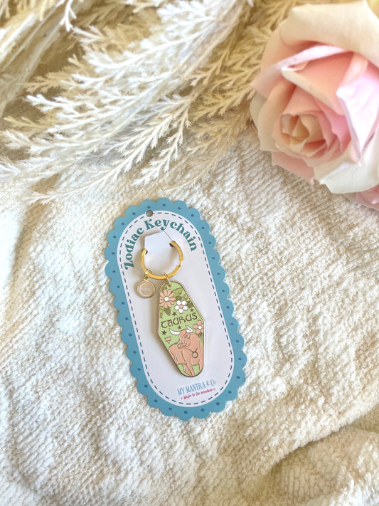 Taurus Motel Metal Keychain